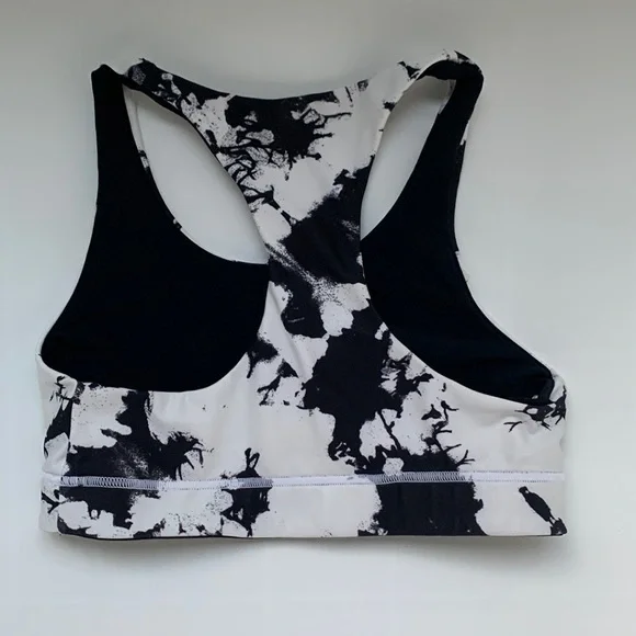 Wildfox High Waist Black And White Splatter Tie Dye 7/8 Leggings and Crop Top - Picture 9 of 10
